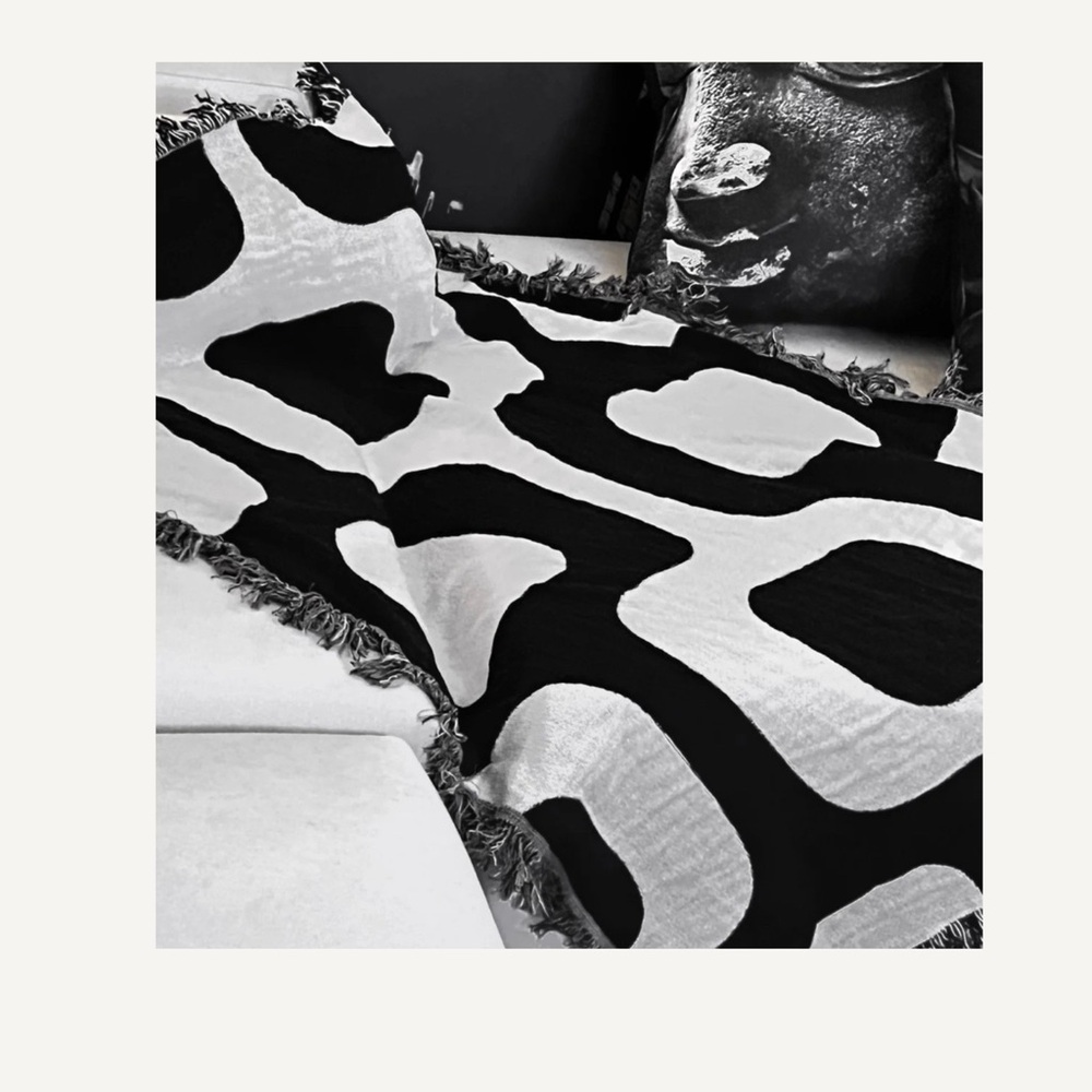 🔥Ipanema Beach Boardwalk Pattern. 100% Cotton Jacquard Throw- SAMPLE SALE🔥